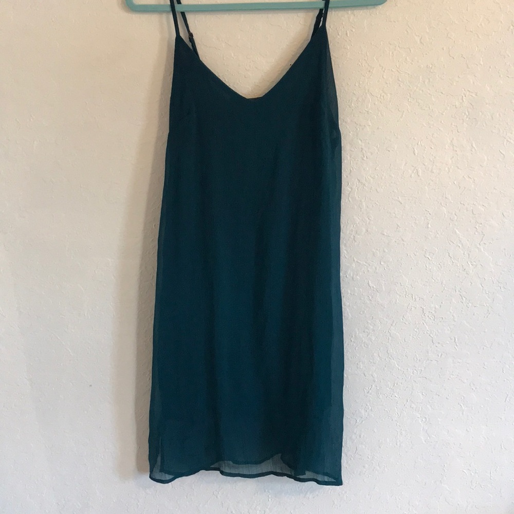 Green Kendal and Kylie slip dress